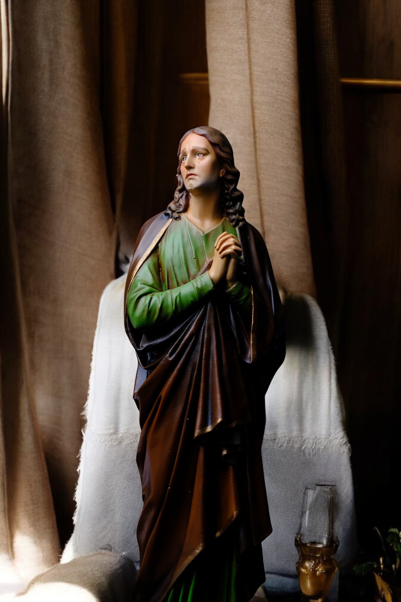 Tượng Thánh Gioan Tông Đồ Phong Cách Cổ – Tượng Công Giáo Thủ Công Cao 30cm Trang Trí Góc Cầu Nguyện - Ảnh 10