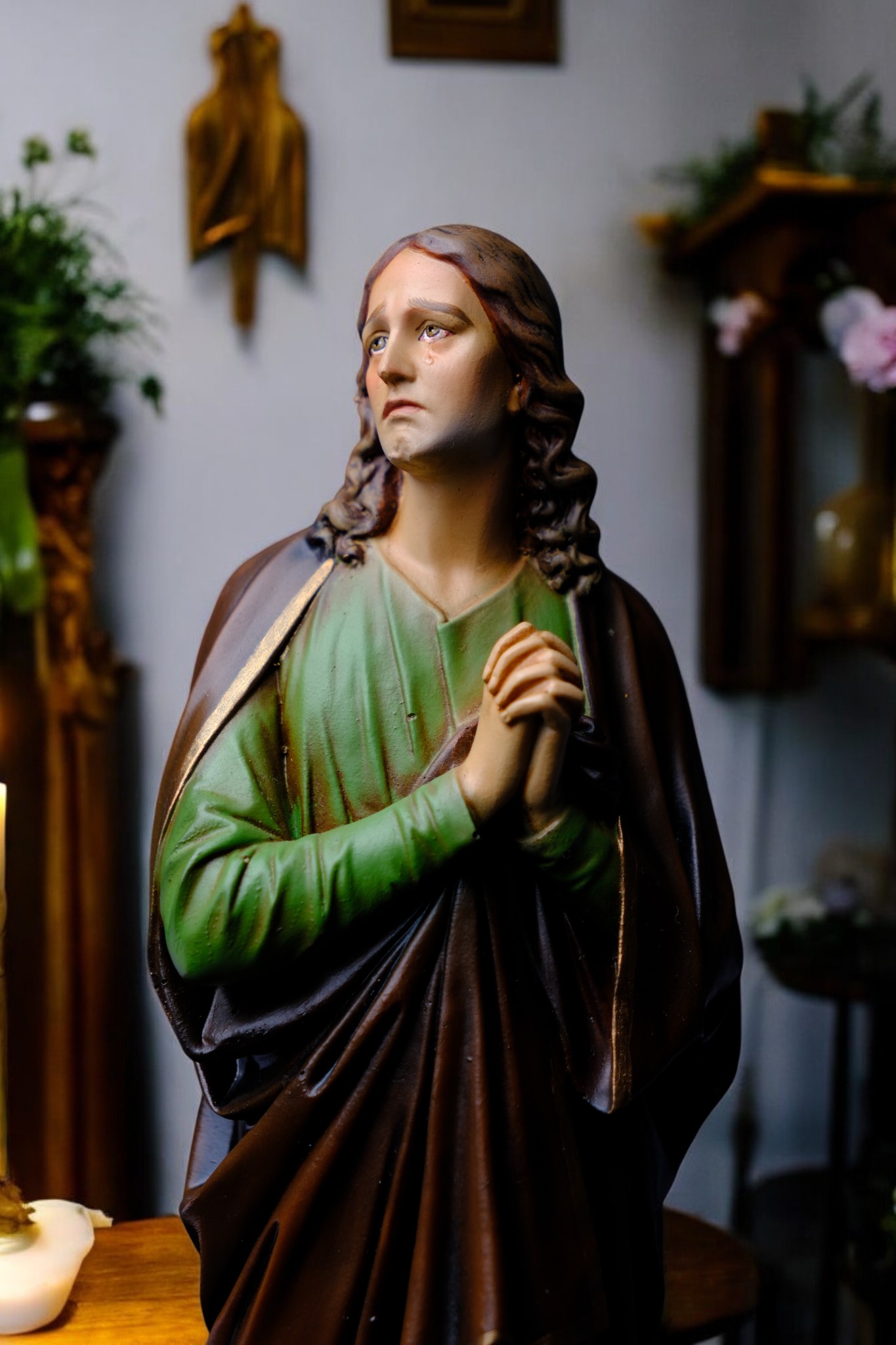 Tượng Thánh Gioan Tông Đồ Phong Cách Cổ – Tượng Công Giáo Thủ Công Cao 30cm Trang Trí Góc Cầu Nguyện - Ảnh 11