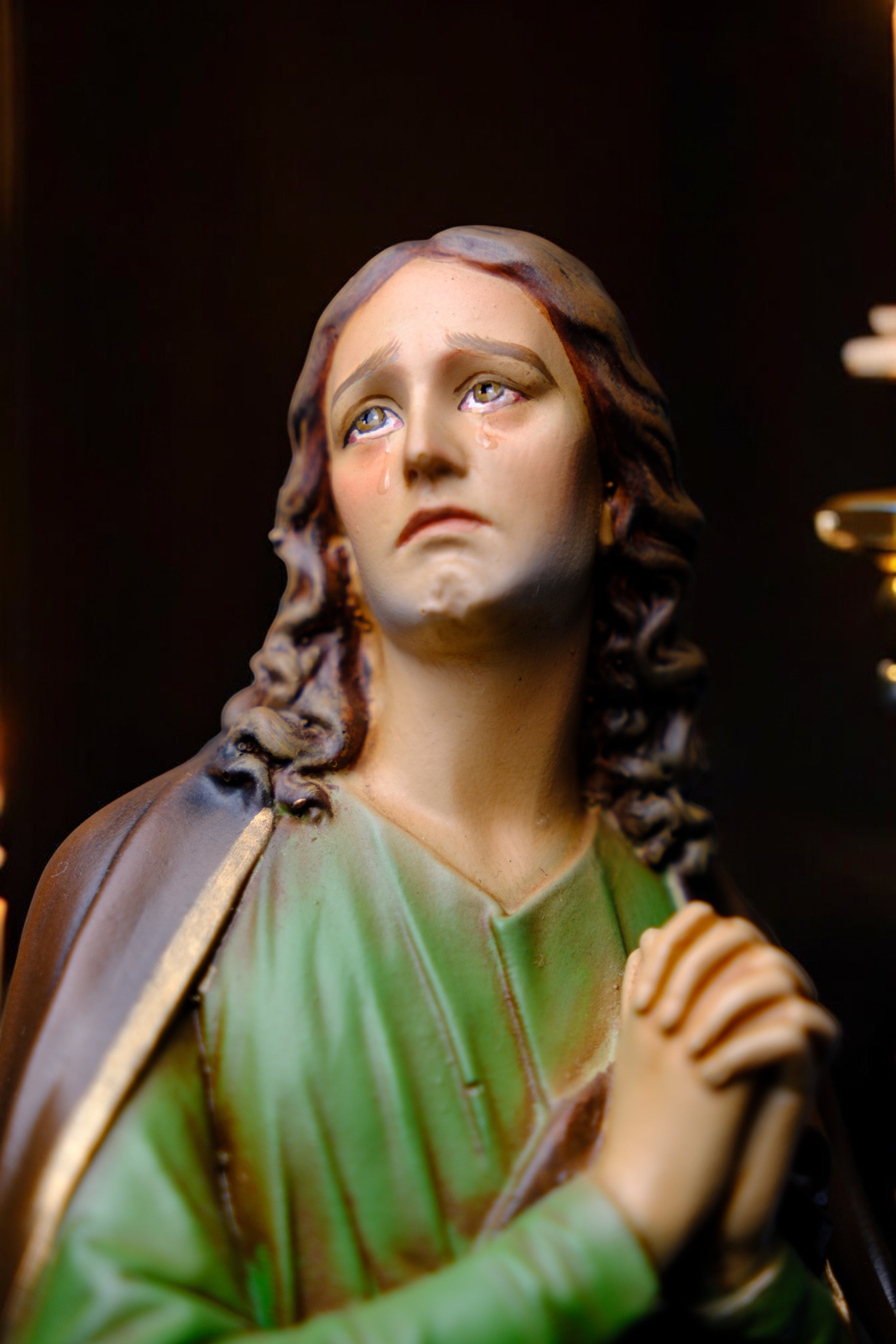 Tượng Thánh Gioan Tông Đồ Phong Cách Cổ – Tượng Công Giáo Thủ Công Cao 30cm Trang Trí Góc Cầu Nguyện - Ảnh 4