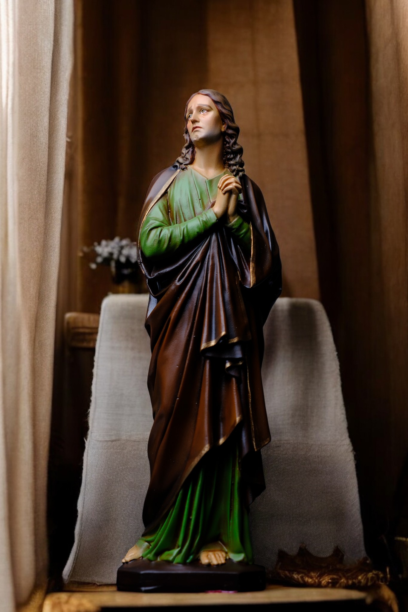 Tượng Thánh Gioan Tông Đồ Phong Cách Cổ – Tượng Công Giáo Thủ Công Cao 30cm Trang Trí Góc Cầu Nguyện - Ảnh 13