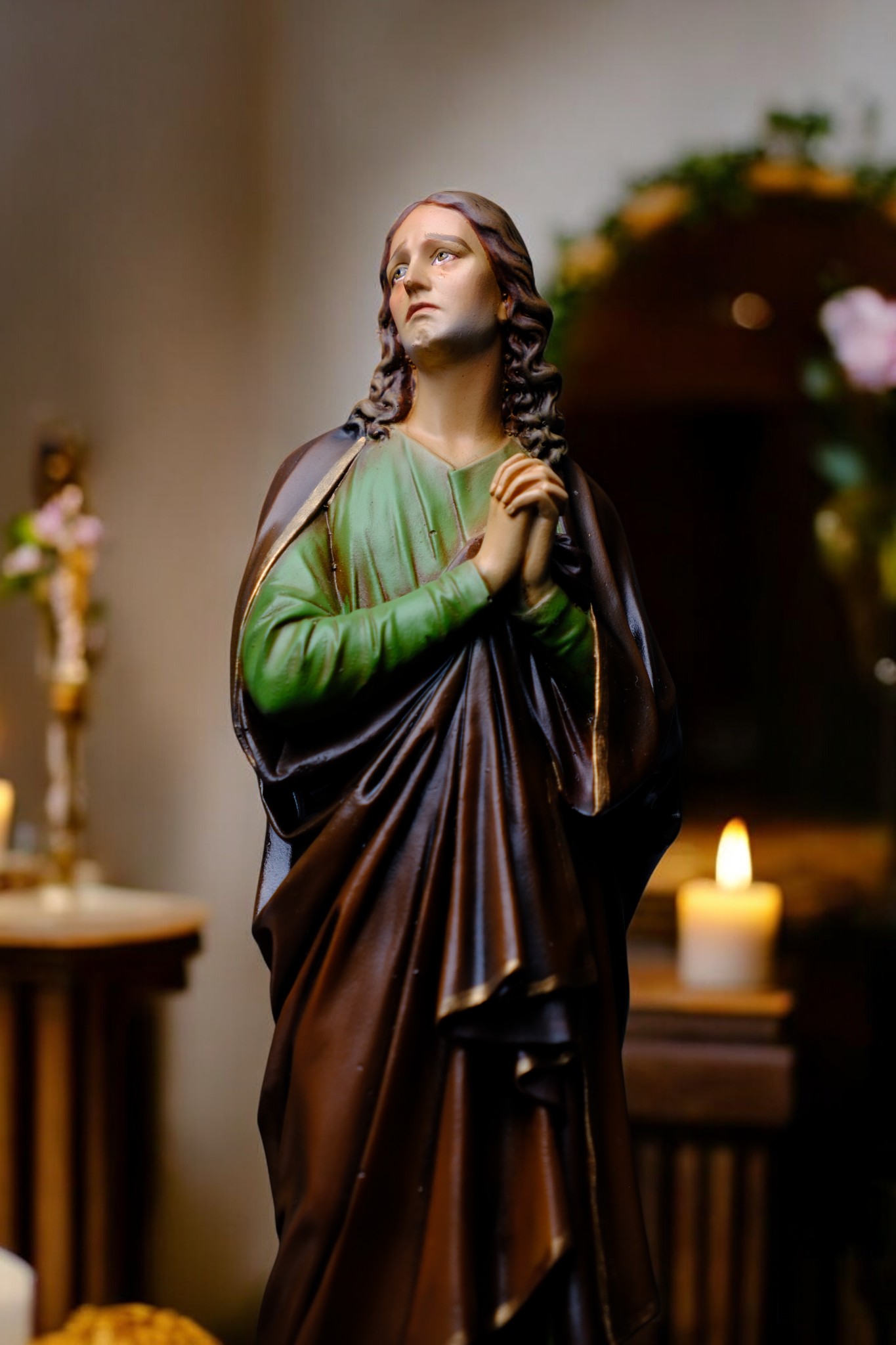 Tượng Thánh Gioan Tông Đồ Phong Cách Cổ – Tượng Công Giáo Thủ Công Cao 30cm Trang Trí Góc Cầu Nguyện - Ảnh 14