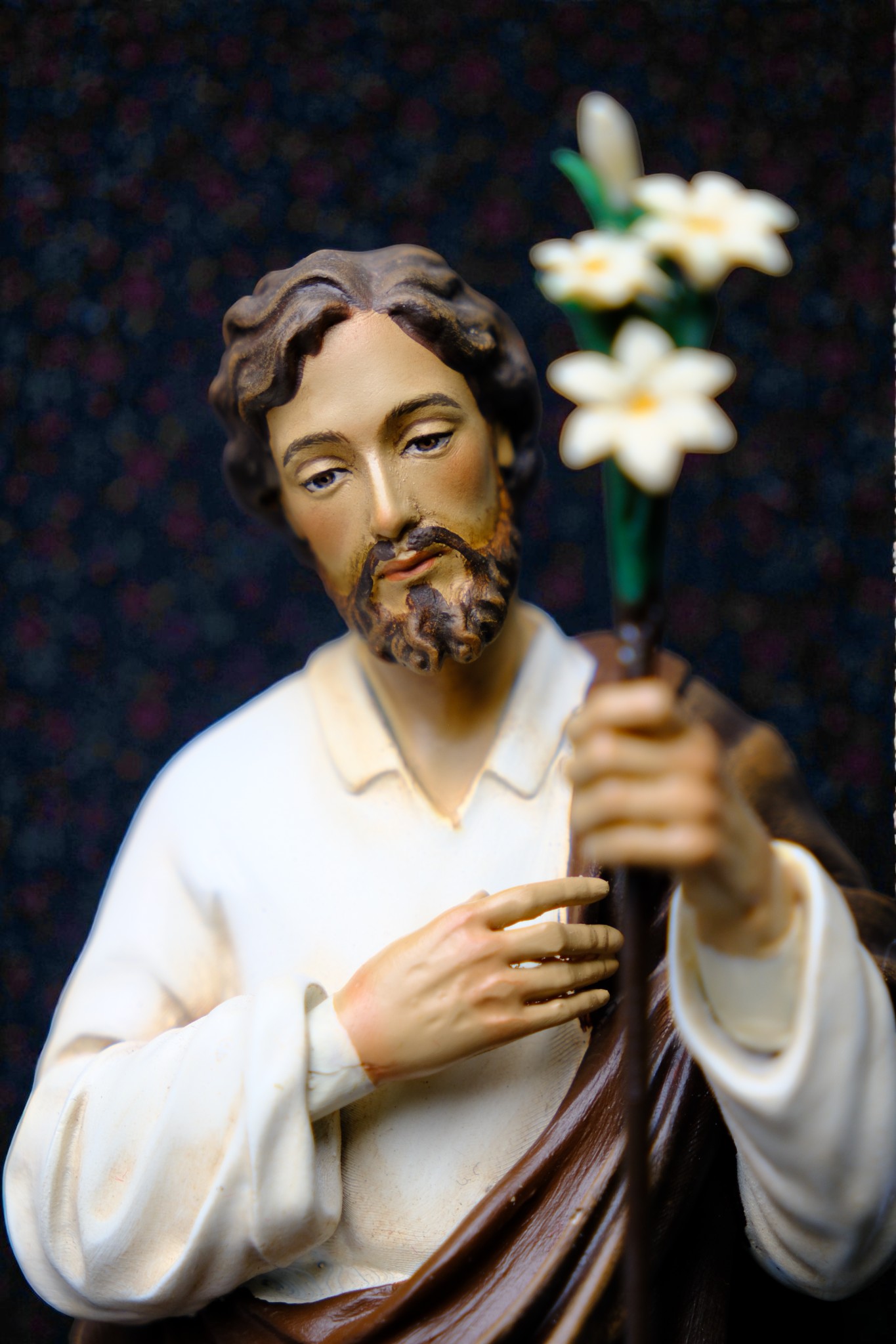 Tượng Thánh Giuse Hoa Huệ – Tượng Công Giáo Thủ Công Cao 25cm Trang Trí Góc Cầu Nguyện - Ảnh 5