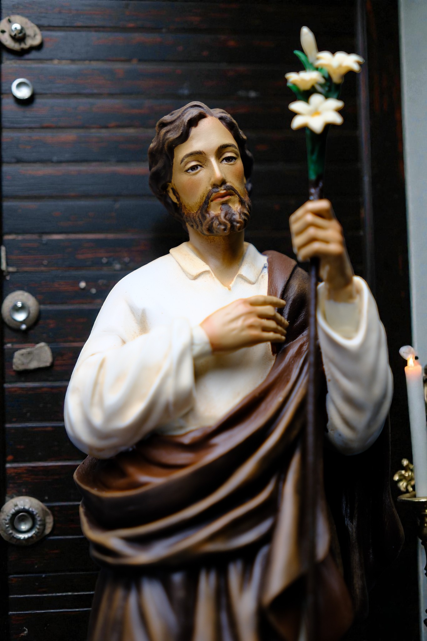 Tượng Thánh Giuse Hoa Huệ – Tượng Công Giáo Thủ Công Cao 25cm Trang Trí Góc Cầu Nguyện - Ảnh 13