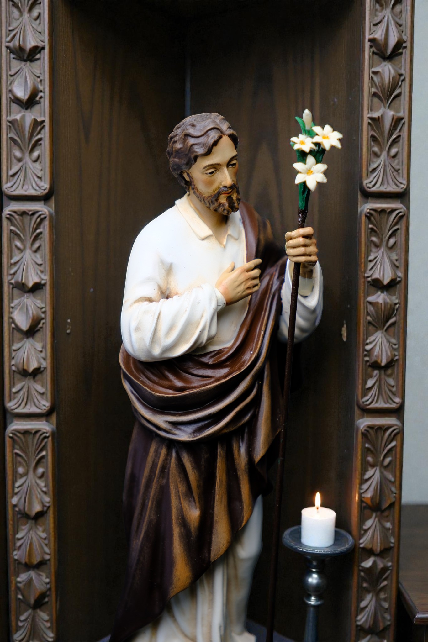 Tượng Thánh Giuse Hoa Huệ – Tượng Công Giáo Thủ Công Cao 25cm Trang Trí Góc Cầu Nguyện - Ảnh 16