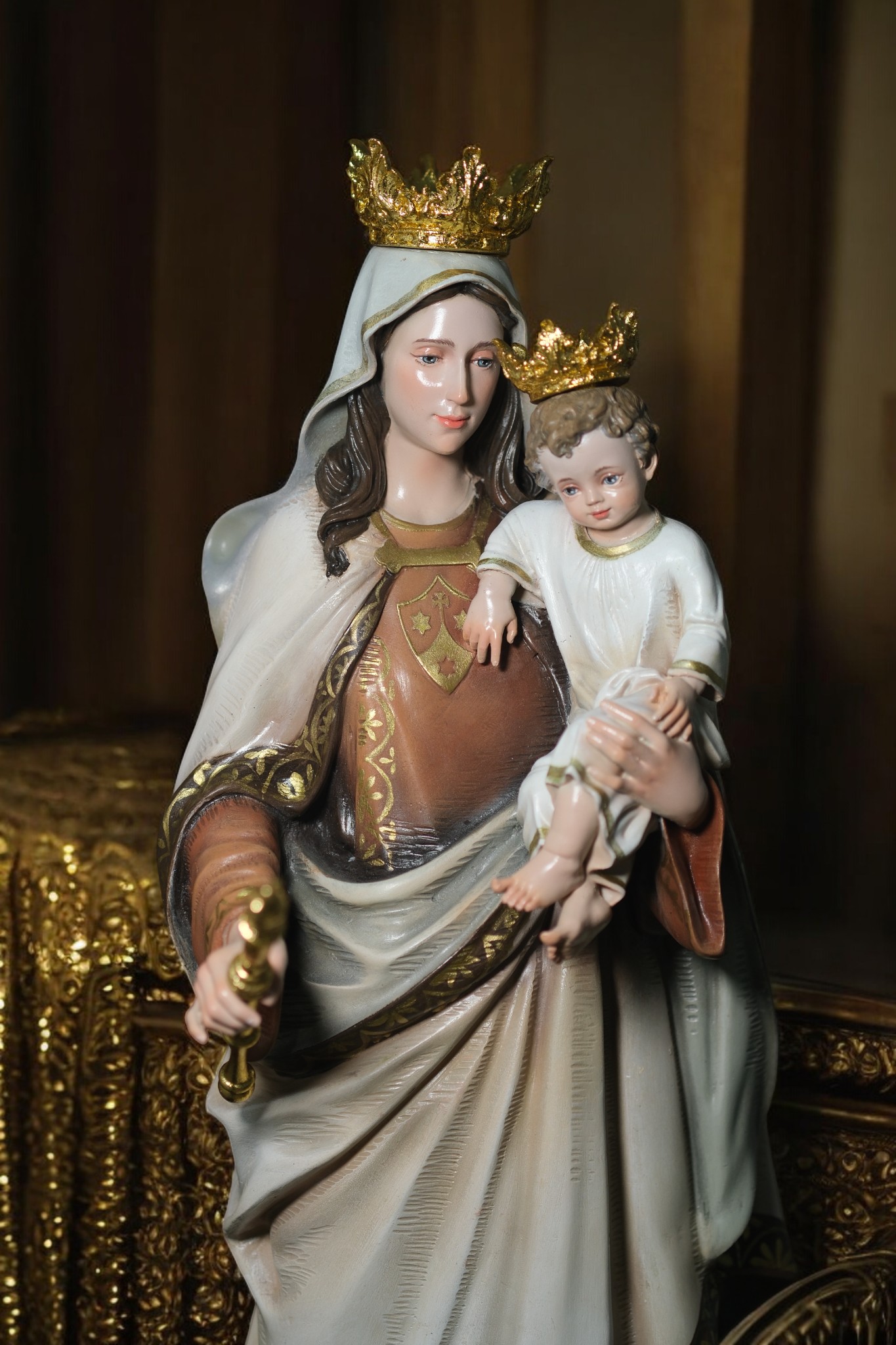 Tượng Đức Mẹ Núi Cát Minh – Tượng Công Giáo Thủ Công Cao 60cm Trang Trí Góc Cầu Nguyện - Ảnh 6