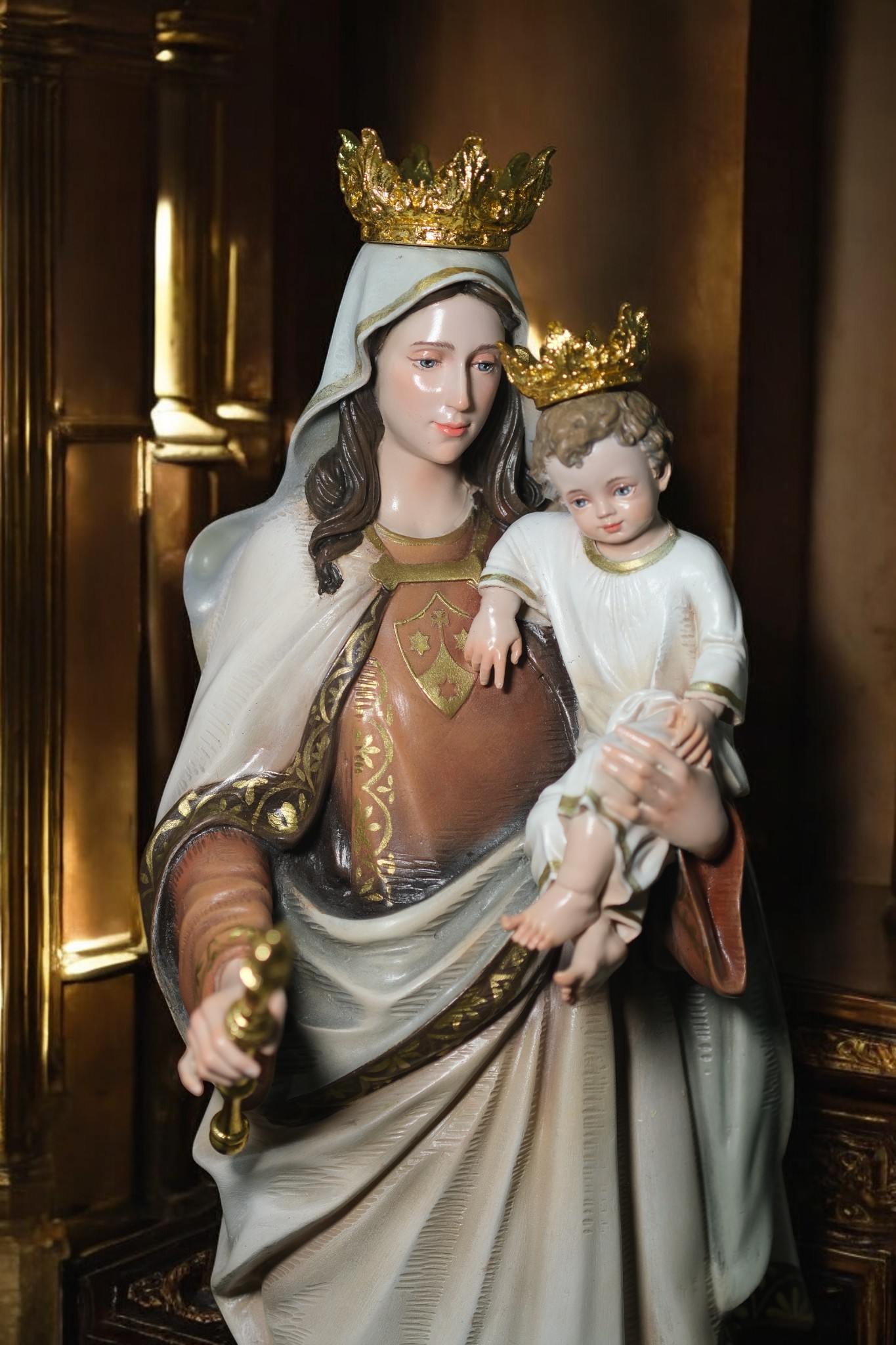 Tượng Đức Mẹ Núi Cát Minh – Tượng Công Giáo Thủ Công Cao 60cm Trang Trí Góc Cầu Nguyện - Ảnh 7