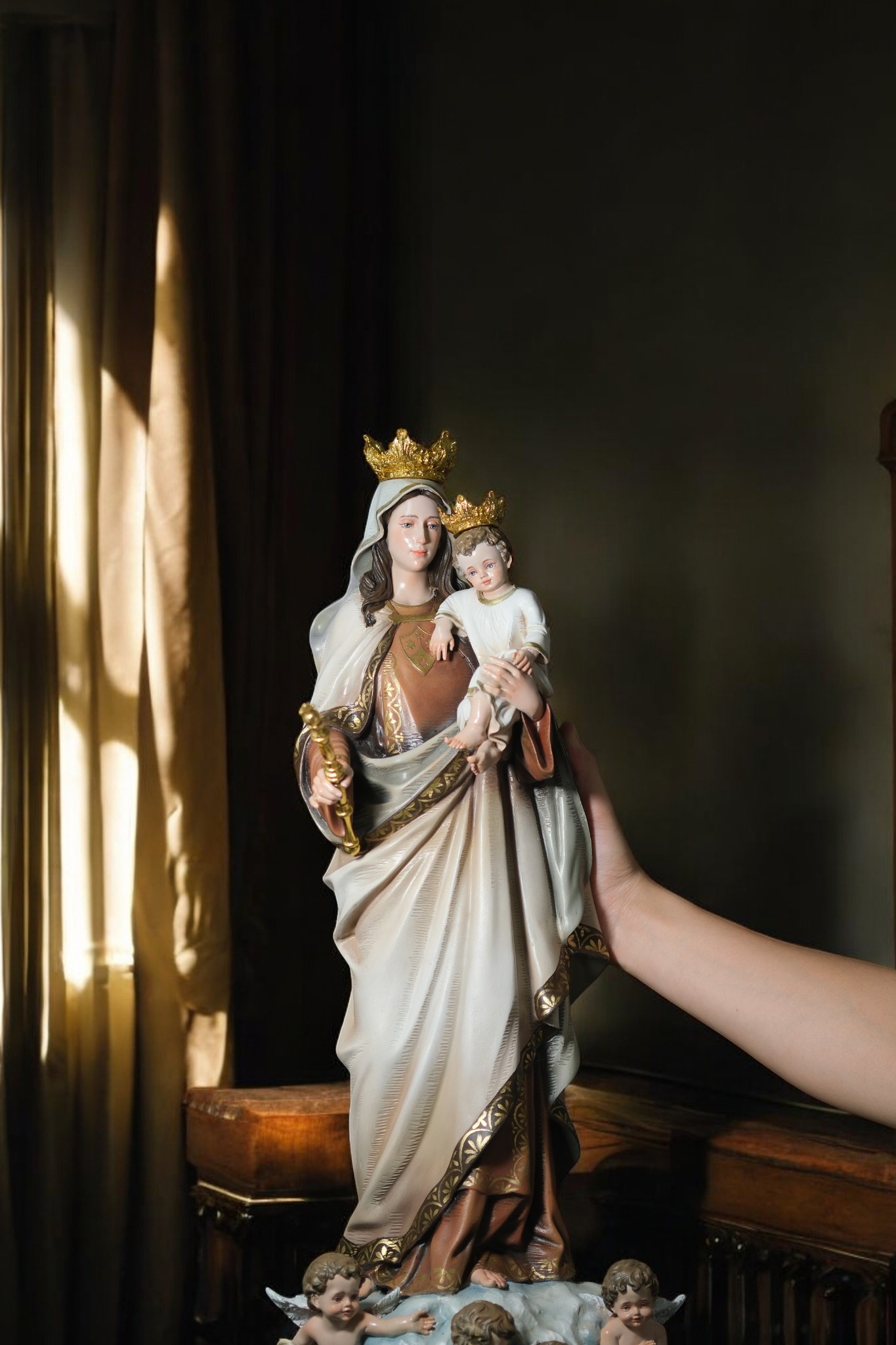 Tượng Đức Mẹ Núi Cát Minh – Tượng Công Giáo Thủ Công Cao 60cm Trang Trí Góc Cầu Nguyện - Ảnh 21